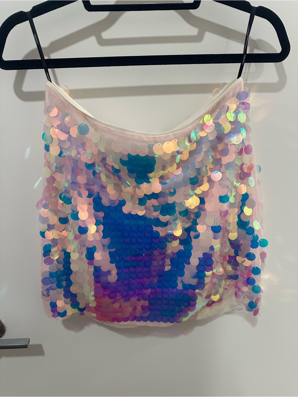 Forever 21 Iridescent Sequin Mini Skirt - Pink, Blue, Purple